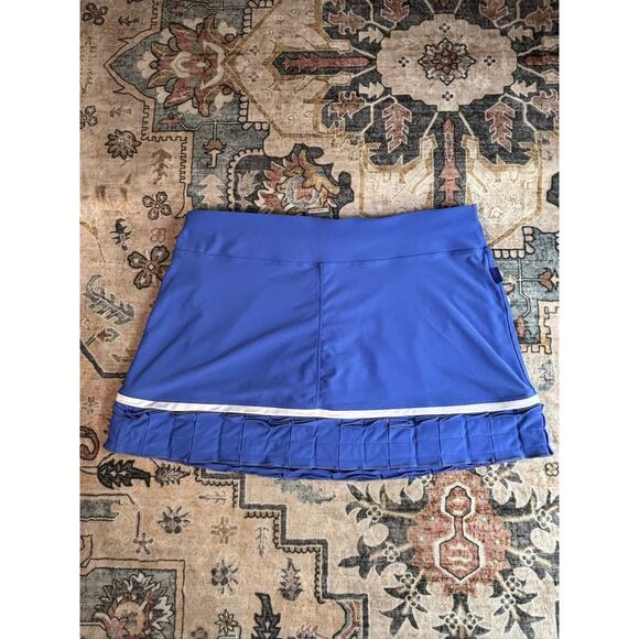 Vintage y2k Nike Mini Skirt Dri Fit Tennis Skort Blue Ruffle Size Small Medium - Picture 4 of 9